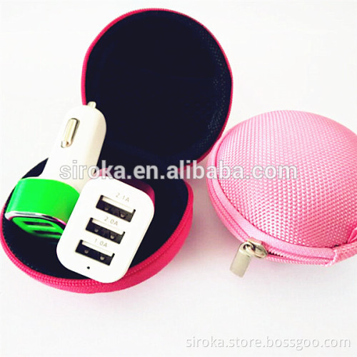 New design CE RoHS FCC 3 usb port auto supplies car charger for smart phone